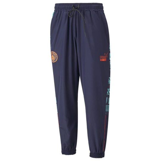Manchester City Track Housut FtblHeritage - Navy/Turkoosi