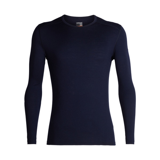 Icebreaker M 200 Oasis Ls Crewe - Midnight Navy - Miehet - L