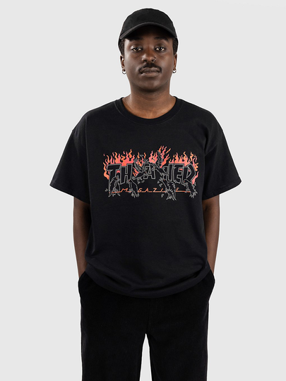 Thrasher Crows T-Shirt musta