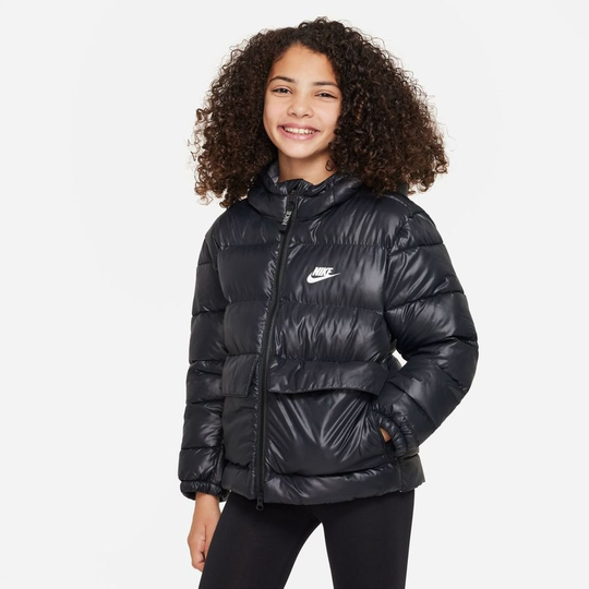 Nike Talvitakki Down NSW Therma-FIT - Musta/Valkoinen Lapset