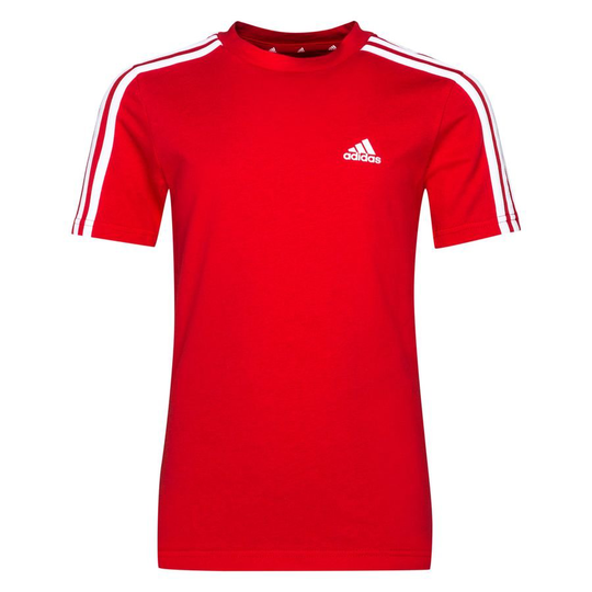 adidas T-paita 3-Stripes - Punainen/Valkoinen Lapset