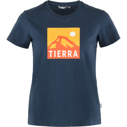 Tierra Organic Cotton Tee W - Nordic Blue (mountain Box) - Naiset - L