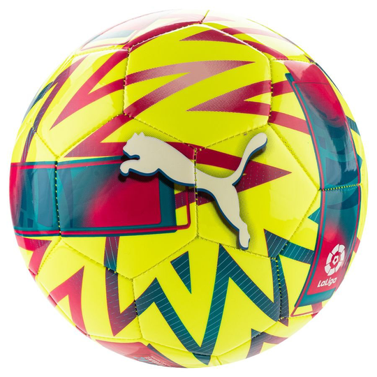 PUMA Jalkapallo La Liga 1 Trainer Ms Adrenalina - Keltainen/violetti/turkoosi, koko Ball SZ. 4