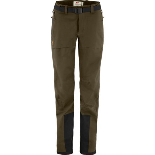 Fjällräven Keb Eco-shell Trousers W - Dark Olive - Naiset - L
