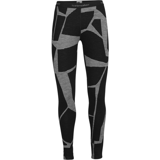 Icebreaker W 250 Vertex Leggings Landscapes - Black/j - Naiset - S