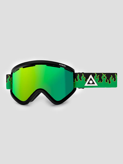 Ashbury Blackbird Green Flame (+Bonus Lens) Goggle vihreä