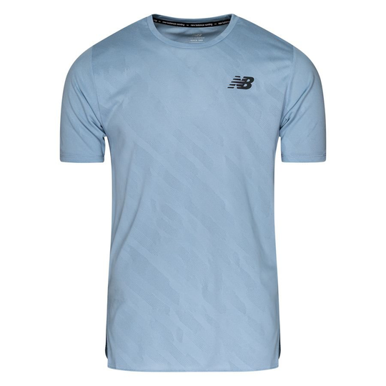 New Balance Juoksu-t-paita Q Speed Jacquard - Sininen