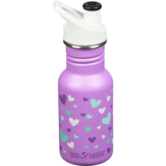Klean Kanteen Kid Classic Narrow 355ml - Kid Sport Cap - Orchid Hearts - OneSize