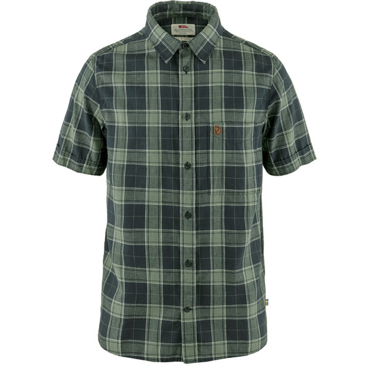 Fjällräven Övik Travel Shirt Ss M - Dark Navy-patina Green - Miehet - L