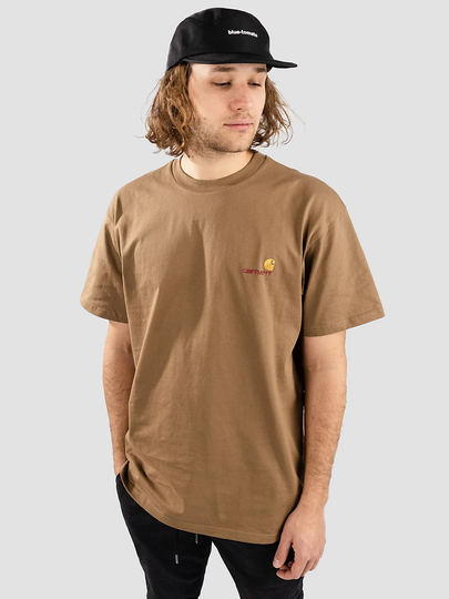 Carhartt WIP American Script T-Shirt ruskea