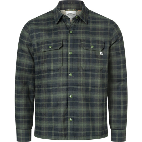 Marmot Ridgefield Heavyweight Sherpa Lined Flannel - Nori - Miehet - S