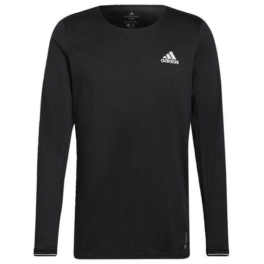 adidas T-paita Pitkähihainen Fast - Musta/Valkoinen, koko Large