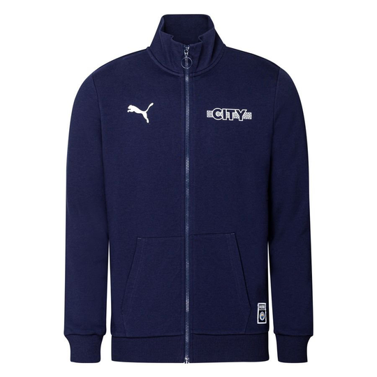 Manchester City Verryttelytakki FtblCore - Navy/Valkoinen