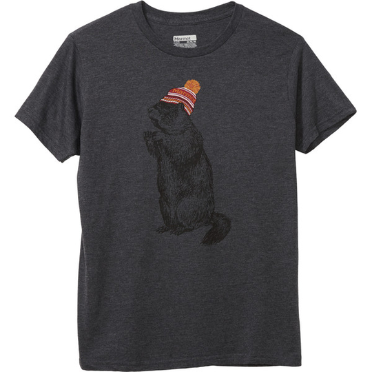 Marmot Pom Pom Tee Ss - New Charcoal Heather - Miehet - S