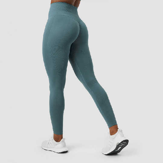 Define Seamless Scrunch Tights, Jungle Green