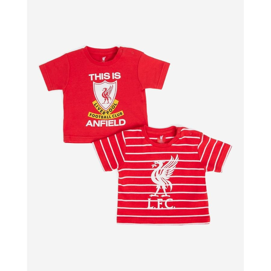 Liverpool T-paita Tia Liverbird 2-pack - Punainen Lapset - Liverpool Fc, koko 3-6 months/69 cm