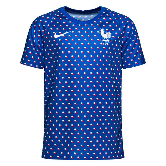 Ranska Treenipaita Dri-FIT Pre Match Naisten EM 2022 - Sininen/Valkoinen Lapset