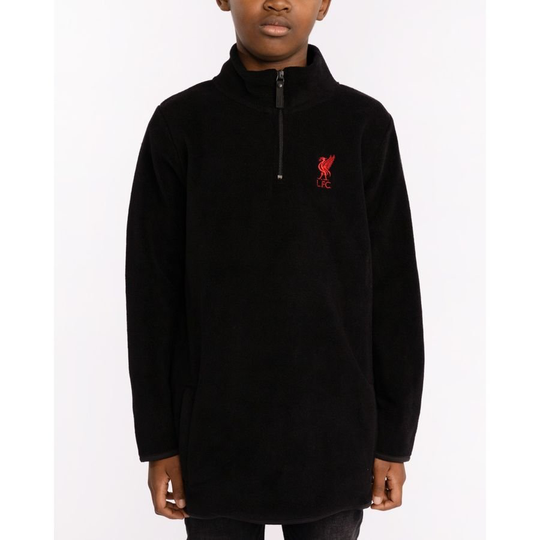 Liverpool Fleece Paita 1/4 Vetoketju - Musta Lapset - Liverpool Fc, koko 5-6 years/109-115 cm