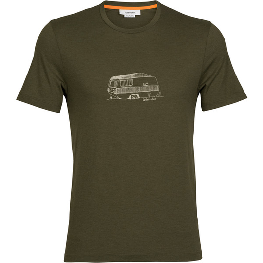Icebreaker M Central Classic Ss Tee Ib Caravan - Loden - Miehet - S