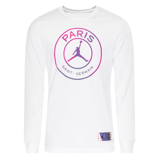 Paris Saint-Germain T-paita Jordan x PSG - Valkoinen/Violetti Pitkähihainen