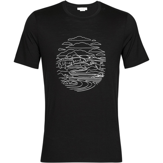 Icebreaker M Tech Lite Ii Ss Tee Pump Track - Black - Miehet - S