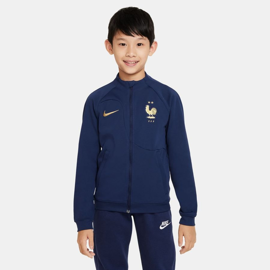 Ranska Treenitakki Academy Pro Anthem Mm 2022 - Navy/kulta Lapset - Nike, koko XL: 158-170 cm