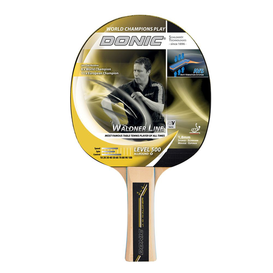 DONIC Racket Waldner 500 Maila, Pöytätennismailat