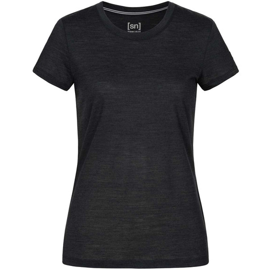 Supernatural W The Essential Tee - Jet Black Melange - Naiset - S
