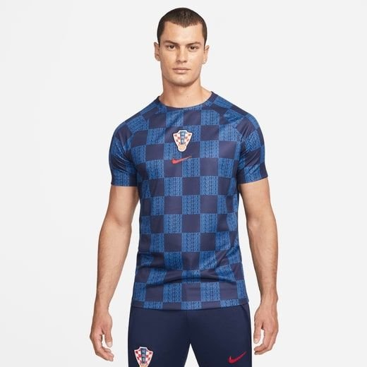 Kroatia Treenipaita Dri-fit Pre Match Mm 2022 - Sininen/punainen - Nike, koko Small