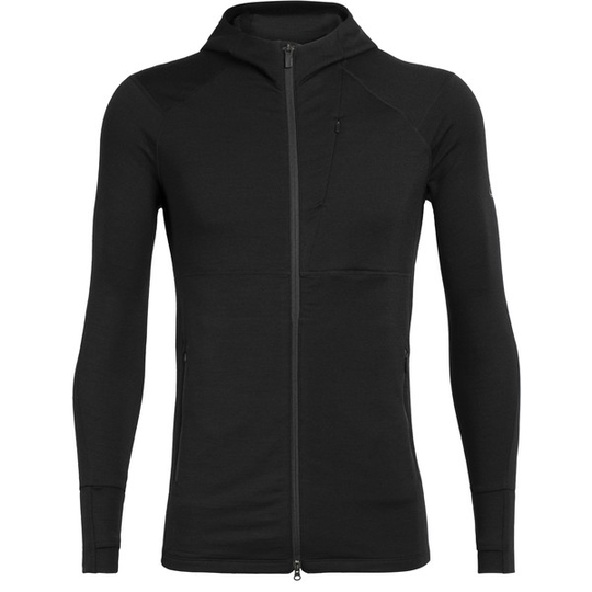 Icebreaker M Quantum Ii Ls Zip Hood - Black - Miehet - L
