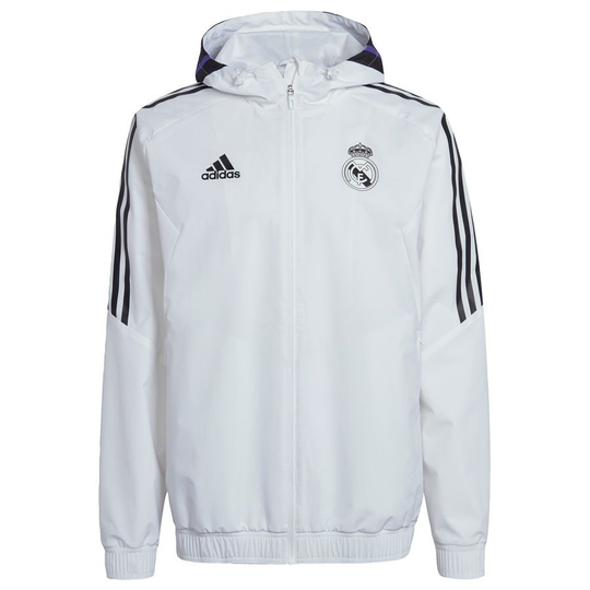 Real Madrid Takki Condivo 22 All Weather - Valkoinen/musta - adidas, koko X-Large