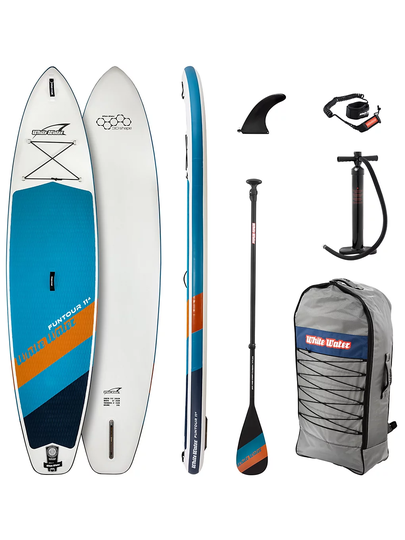White Water Funtour 11'4 SUP Board Set ruskea