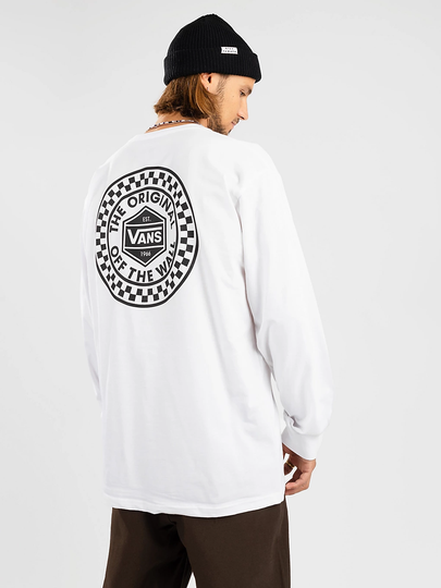 Vans Circle Checker Long Sleeve T-Shirt valkoinen