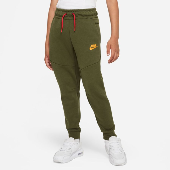 Nike Collegehousut NSW Tech Fleece - Vihreä/Punainen Keltainen Lapset