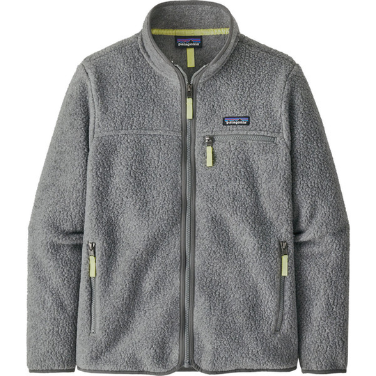 Patagonia W' S Retro Pile Jkt - Salt Grey W/jellyfish Yellow - Naiset - XS