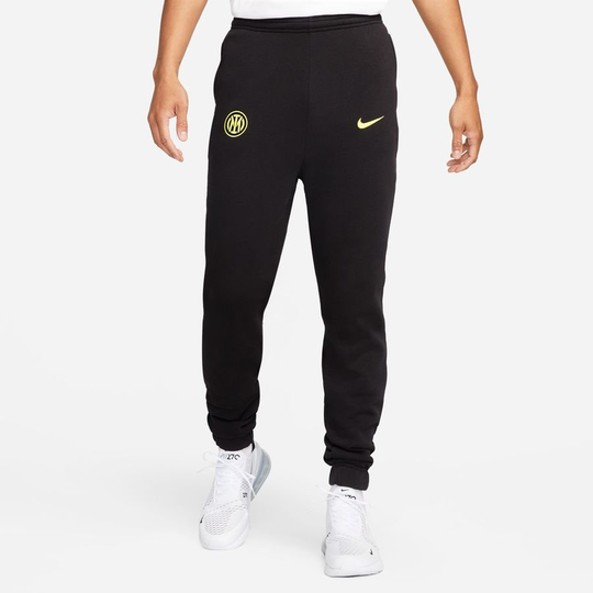 Inter Treenihousut Fleece - Musta/keltainen - Nike, koko Small