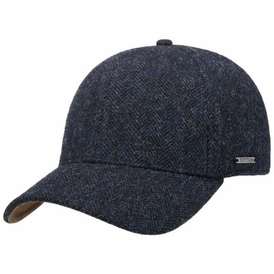 Stetson Baseball Cap Wool Herringbone - Blue Herringbone - Unisex - L