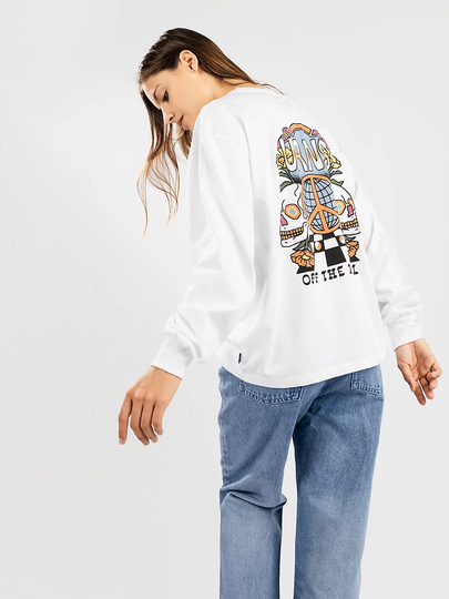 Vans Glow Bully Bloussant Long Sleeve T-Shirt valkoinen