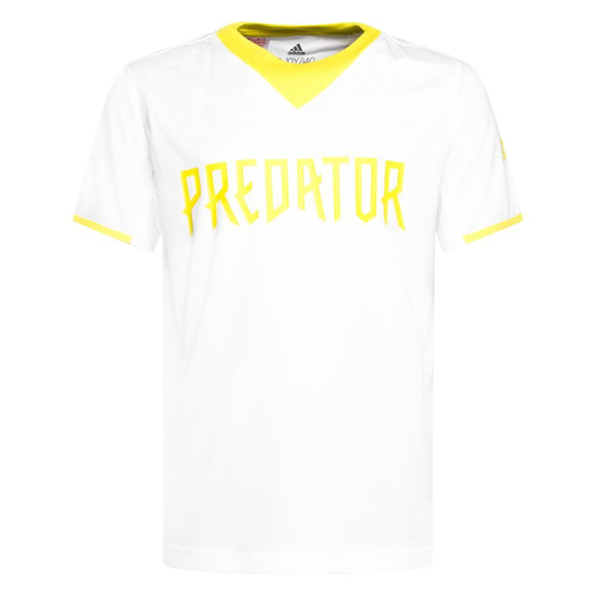 adidas Treenipaita Predator - Valkoinen/Keltainen Lapset