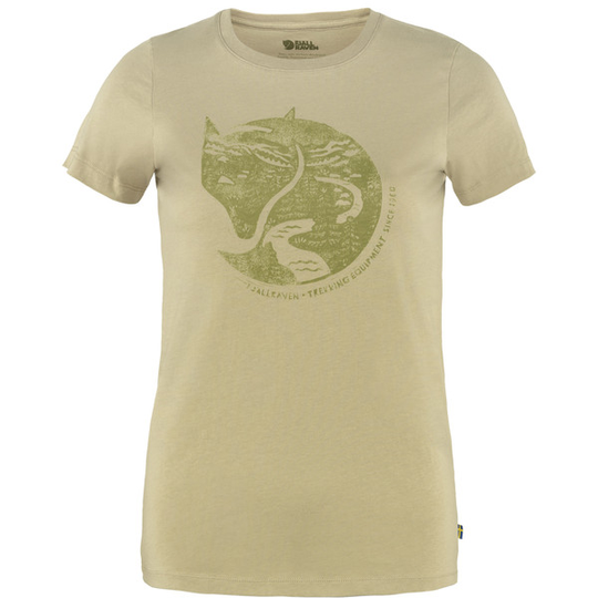 Fjällräven Arctic Fox Print T-shirt W - Sand Stone - Naiset - L