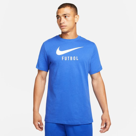 Nike T-paita Swoosh Futbol - Sininen/Valkoinen