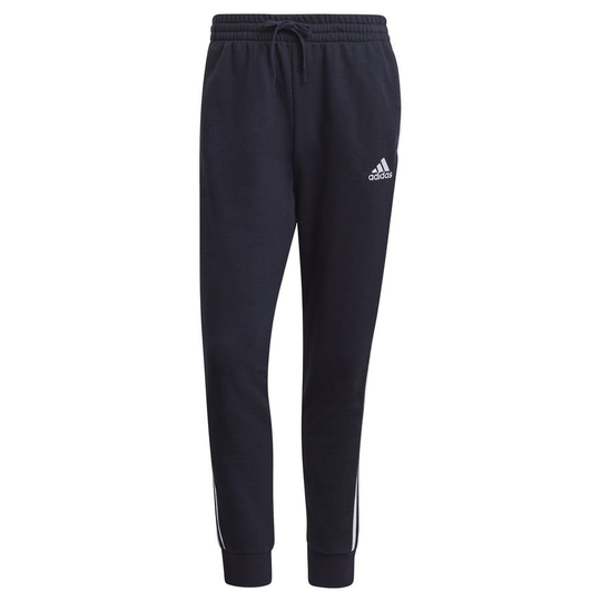 adidas Essentials 3-Stripes French Terry Tapered Housut - Navy/Valkoinen