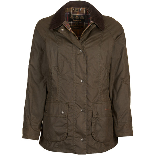 Barbour Classic Beadnell Wax Jacket - Olive - Naiset - 12