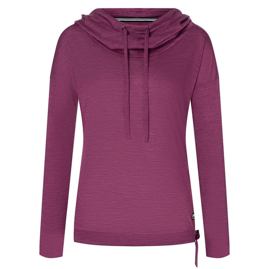 Supernatural W Waterfront Funnel Hoody - Amaranth Melange - Naiset - XS