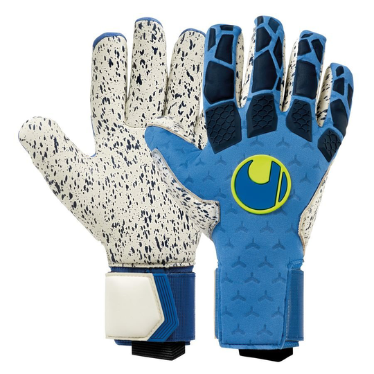 Uhlsport Maalivahdin Hanskat Hyper Act Supergrip+ Finger Surround - Sininen/Valkoinen/Keltainen