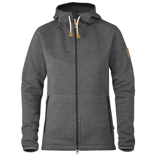 Fjällräven Övik Fleece Hoodie W - Dark Grey - Naiset - L