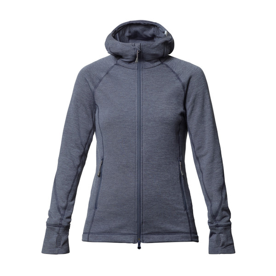Tierra Sta Fleece Hood W - Eclipse Blue - Naiset - L