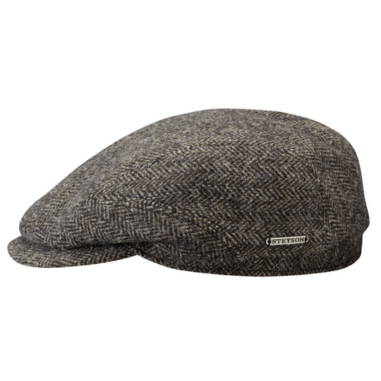 Stetson Driver Cap Wool Herringbone - Grey Herringbone - Unisex - 59