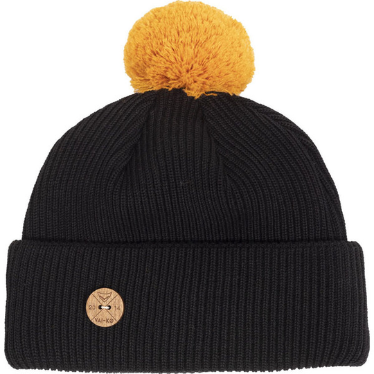 VAI-KO Timberjack Pom Beanie - Black Autumn Gold Pom - Unisex - OneSize