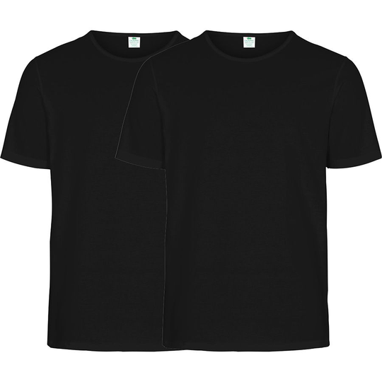 Dovre Organic T-paita 2-Pack - Musta